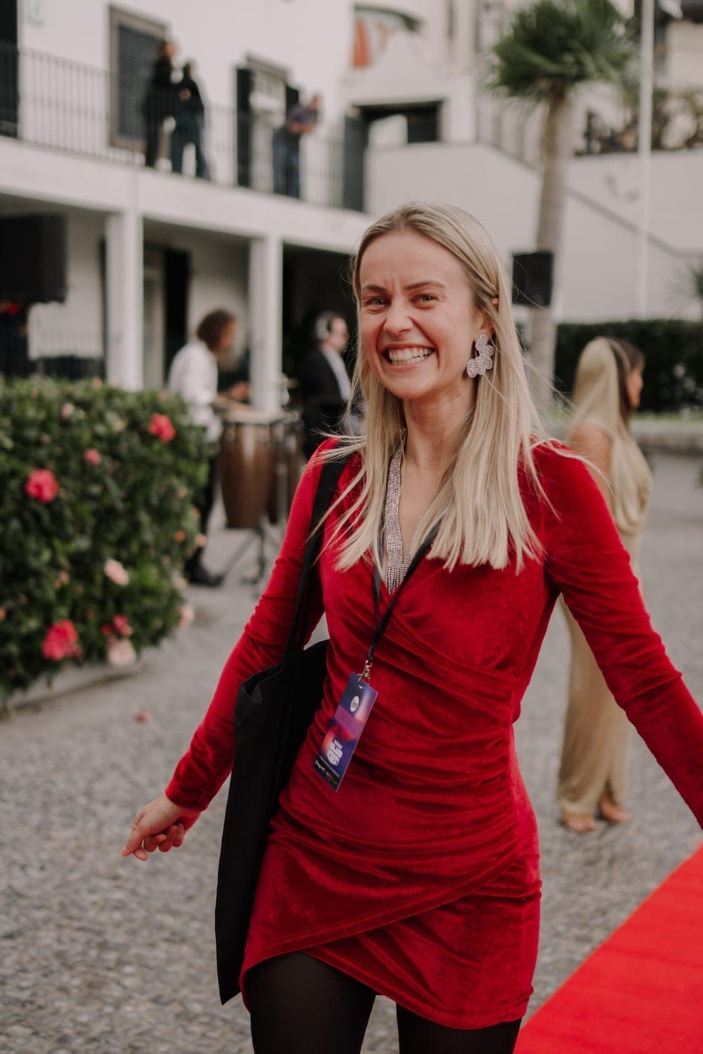 Sindija Berzina smiling at an event on the French Riviera